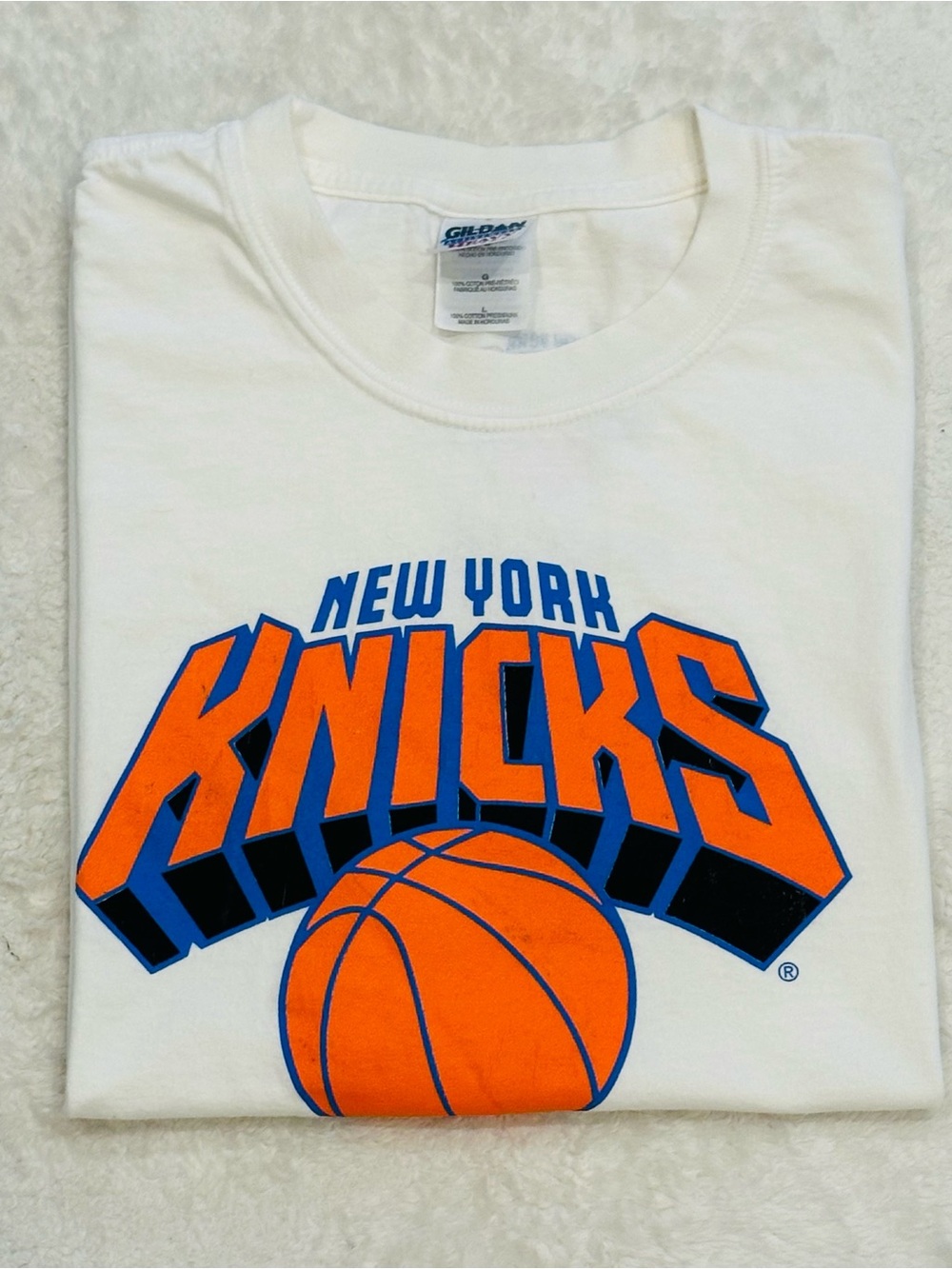 Vintage 2001 NY Knicks One Team One New York Post-9/11 T-Shirt L NYKNICKS.COM
